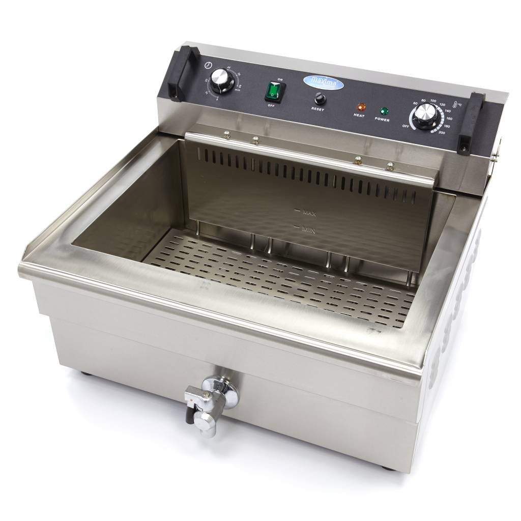 Friteuse - 30 L - 1 panier - avec robinet de vidange