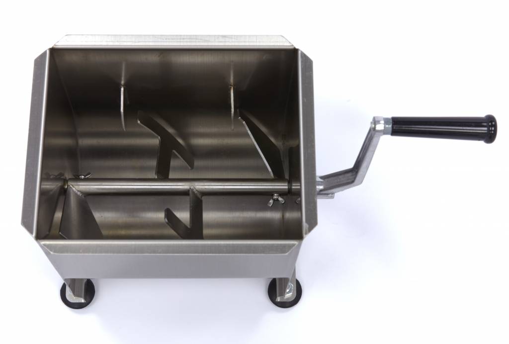 Mélangeur à viande - 10 L - 7,5 kg viande - axle unique - manuel